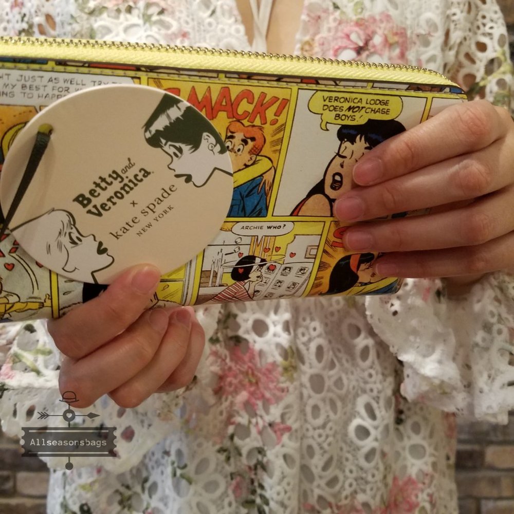 Kate spade Archie Comics Large Tote Yellow Wallet - Picture 11 of 16
